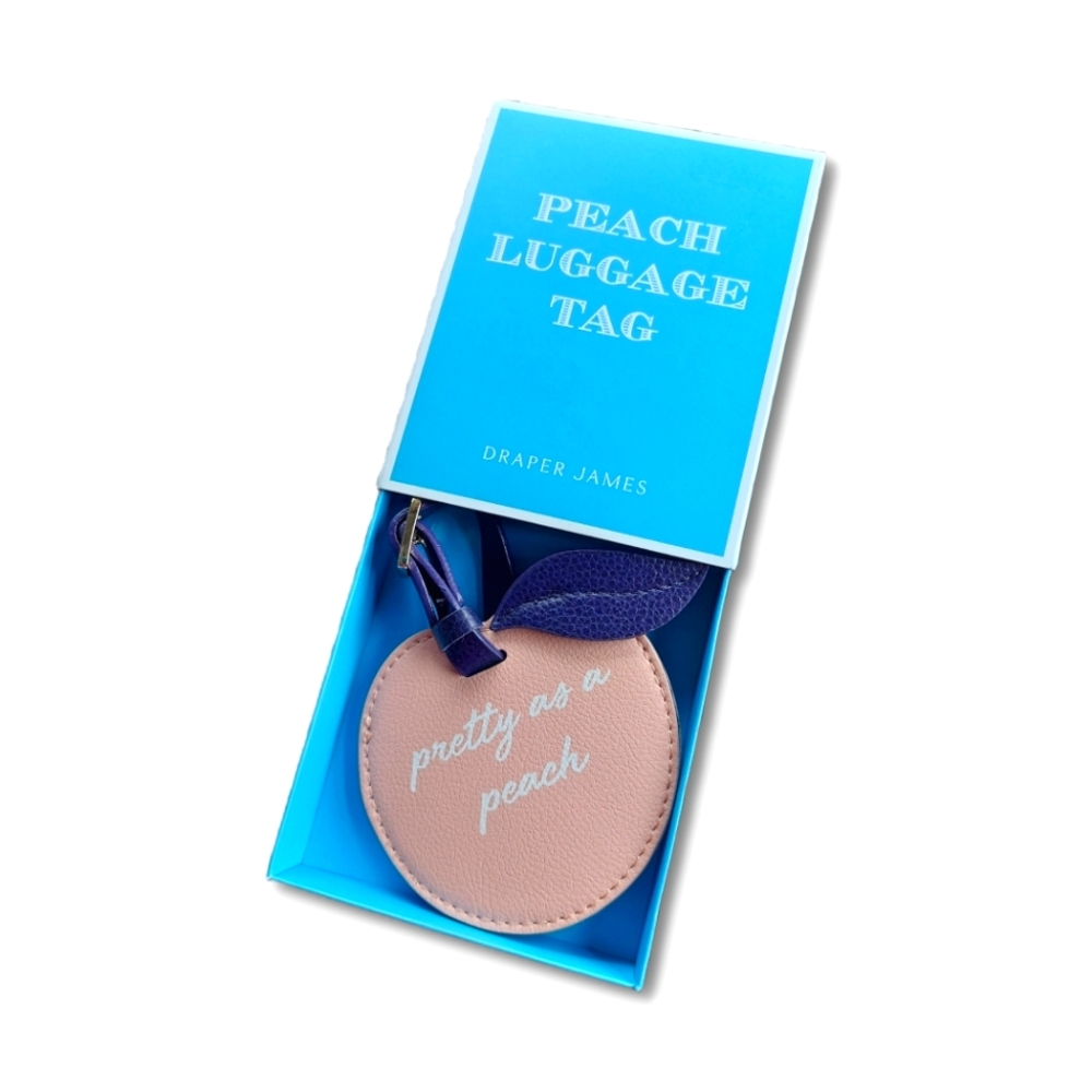 DRAPER JAMES 🍑 Peach Luggage Tag.